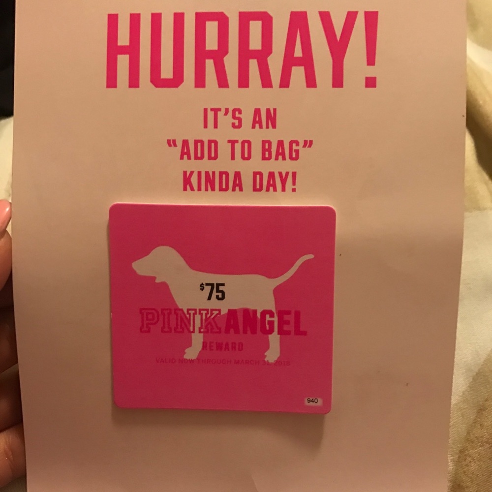 PINK $75 coupon !